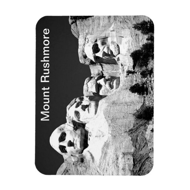 Mt Rushmore Magnet in BW (Vertikal)