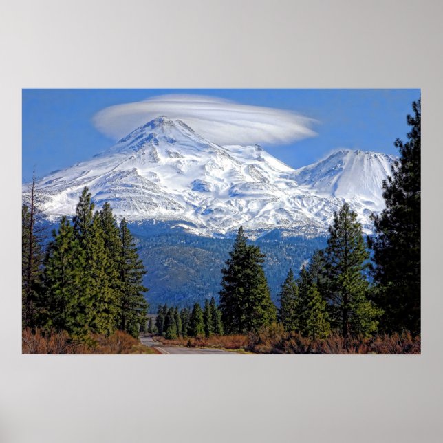MT SHASTA MIT LENTIKULÄR POSTER (Vorne)