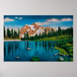 Mt. Shuksan und Picture See, WA Poster