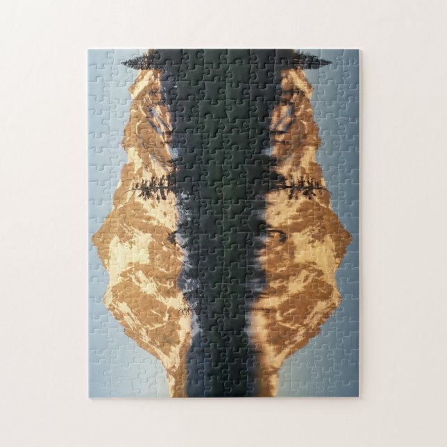 Mt. Shusksan Sunset at Picture Lake Jigsaw Puzzle (Vertikal)