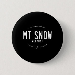 Mt. Snow Vermont Grafik abgenutzt Vintage Ski Button