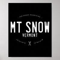 Mt. Snow Vermont Grafik abgenutzt Vintage Ski