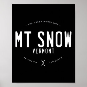 Mt. Snow Vermont Grafik abgenutzt Vintage Ski Poster