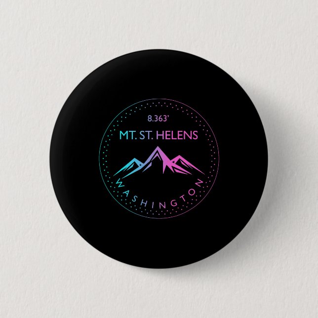 Mt. St. Helens Washington Bergsteigen Wandern Button (Vorderseite)