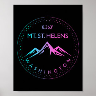 Mt. St. Helens Washington Bergsteigen Wandern Cl Poster