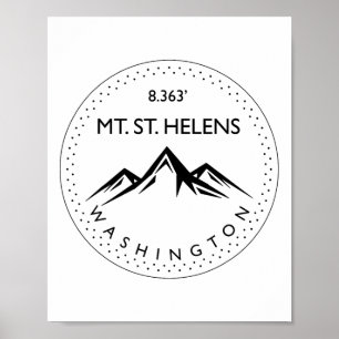 Mt. St. Helens Washington Bergsteigen Wandern Poster