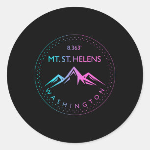 Mt. St. Helens Washington Bergsteigen Wandern Runder Aufkleber