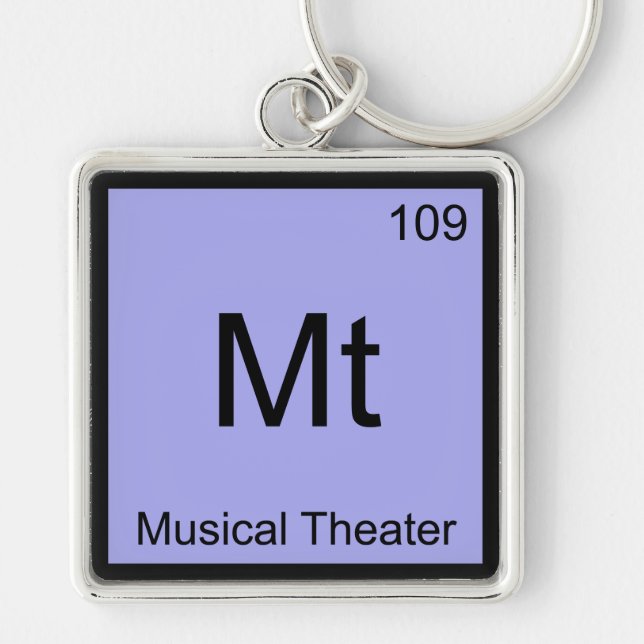 Mt - Symbol für das Musical Theater Chemistry Elem Schlüsselanhänger (Vorne)