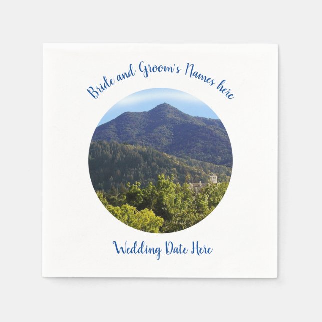 Mt Tamalpais individuell anpassbare Napkins Serviette (Vorderseite)