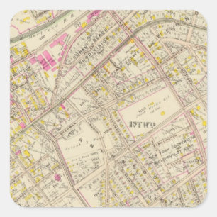 Mt Vernon wards 1, 3, 5, New York Quadratischer Aufkleber