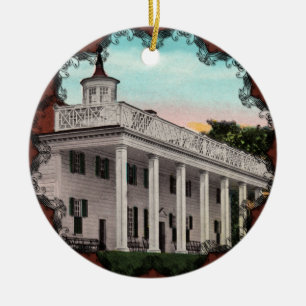 Mt. Vernon Weihnachtsbaumschmuck im Vintage-Stil Keramikornament