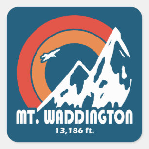 Mt. Waddington British Columbia Sun Eagle Quadratischer Aufkleber