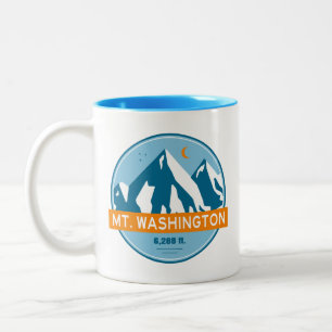 Mt. Washington New Hampshire Sterne Mond Zweifarbige Tasse