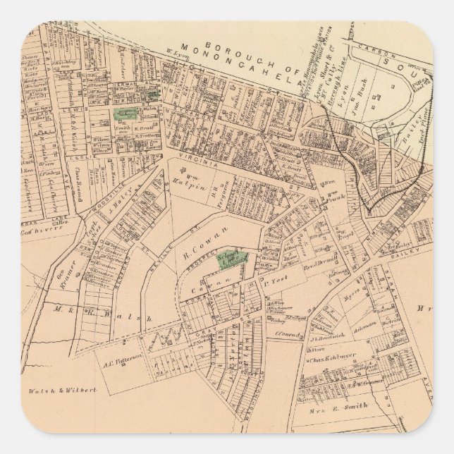 Mt Washington Quadratischer Aufkleber (Vorderseite)