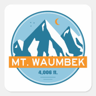 Mt. Waumbek New Hampshire Sterne Mond Quadratischer Aufkleber