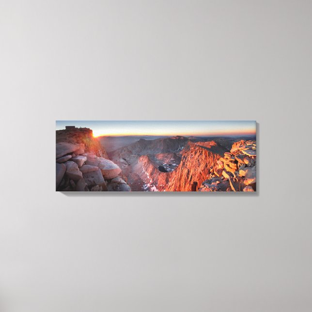 Mt Whitney and Pinnacles Sunrise - John Muir Trail Leinwanddruck (Vorderseite)