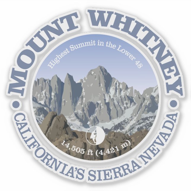 Mt Whitney Aufkleber (Vorderseite)