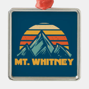 Mt. Whitney Kalifornien Retro Türkis Ornament Aus Metall