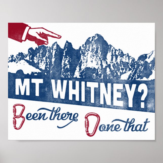 Mt Whitney Poster Mountain Climbing Souvenir (Vorne)