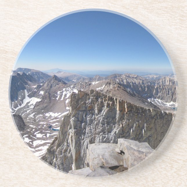 Mt Whitney Summit - John Muir Trail - Sierra Sandstein Untersetzer (Vorne)