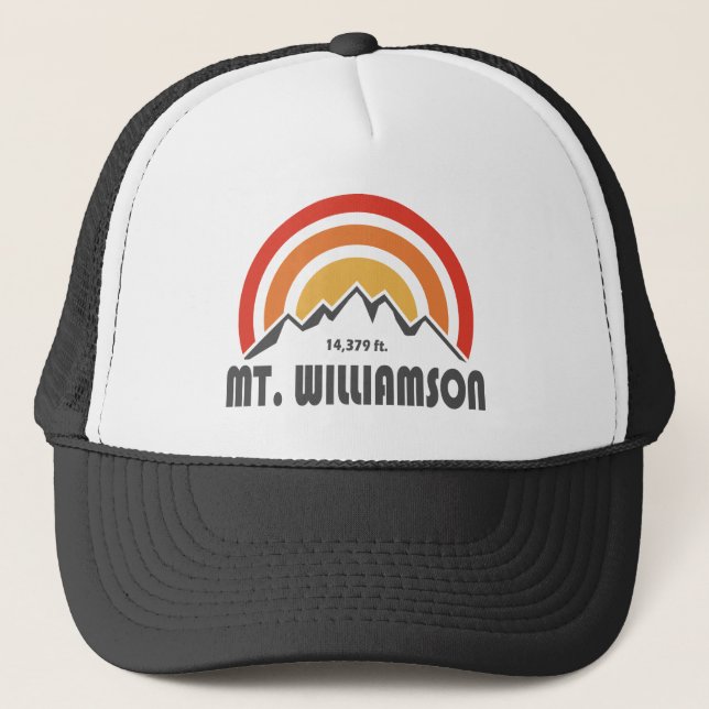 Mt. Williamson California Truckerkappe (Vorderseite)