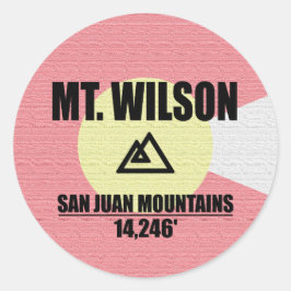 Mt. Wilson Runder Aufkleber