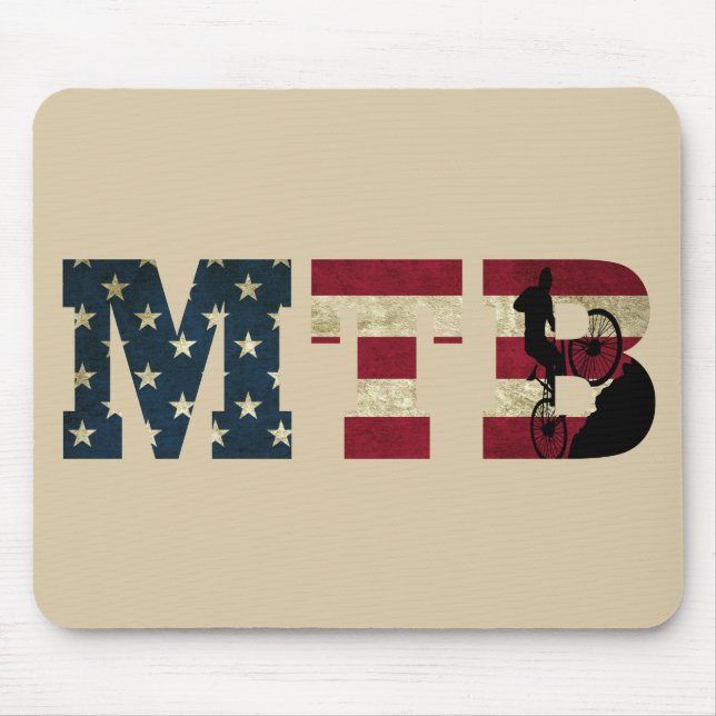 Mtb amerikanische Flagge Mousepad (Vorne)