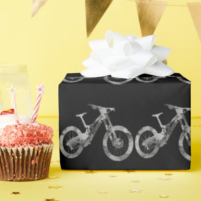 Mtb Aquarellbahn Downhill Bike Geschenkpapier (Geburtstagsparty)