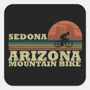 Mtb Az Sedona - Arizona Mountainbike Quadratischer Aufkleber