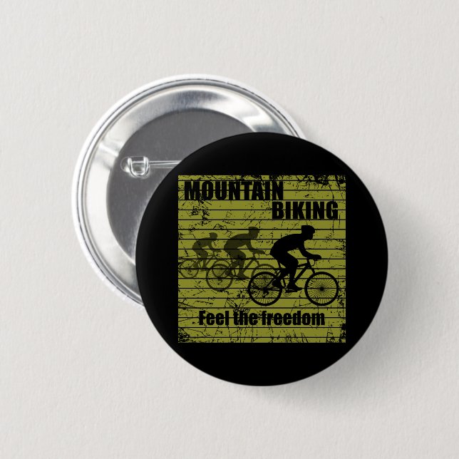 MTB-Downhill-Fahrradfahrer - Mountainbiking Button (Vorne & Hinten)
