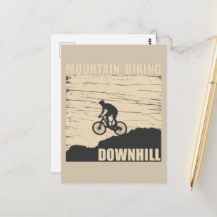 MTB Downhill Mountainbike Postkarte