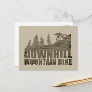 MTB Downhill Mountainbiken Feiertagspostkarte