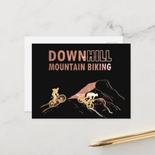 MTB Downhill Mountainbiken Feiertagspostkarte