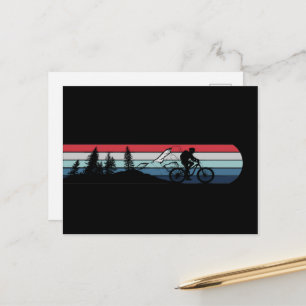 MTB Downhill Mountainbiken Feiertagspostkarte