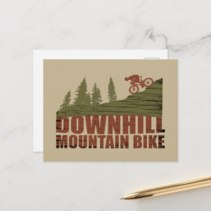 MTB Downhill Mountainbiken Feiertagspostkarte