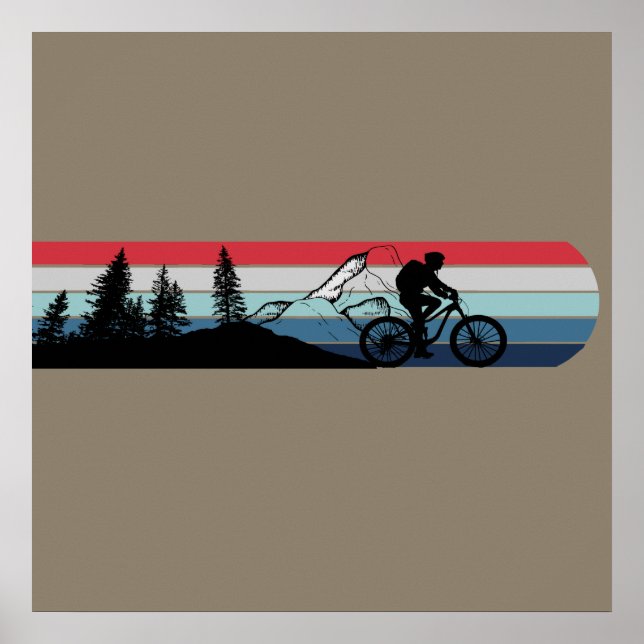 MTB Downhill Mountainbiken Poster (Vorne)