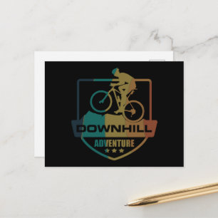 MTB Downhill-Mountainbiking Feiertagspostkarte