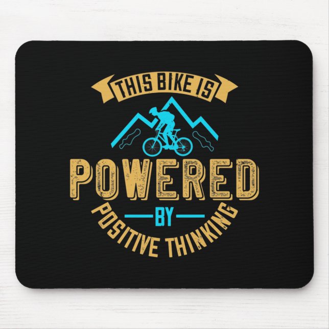 MTB-Fahrrad wird durch positives Denken angetriebe Mousepad (Vorne)