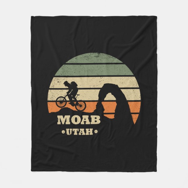Mtb Moab - Mountainbiken in Utah Fleecedecke (Vorderseite)