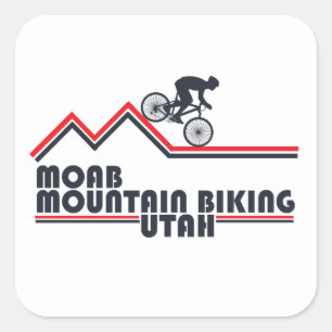 Mtb Moab Mountainbiken Quadratischer Aufkleber