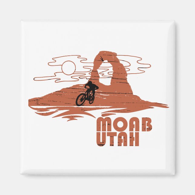 Mtb Moab - Utah Mountainbiken Magnet (Vorne)