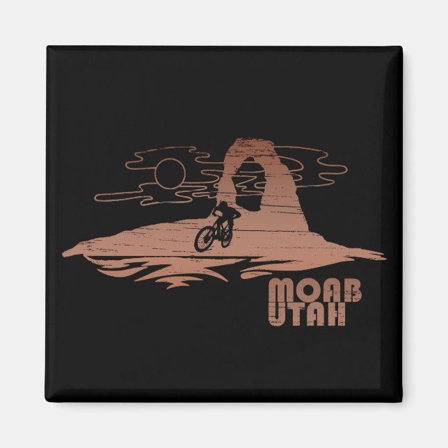 Mtb Moab - Utah Mountainbiken Magnet (Vorne)