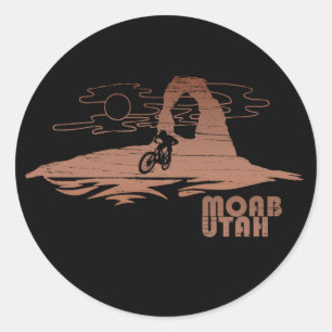 Mtb Moab - Utah Mountainbiken Runder Aufkleber