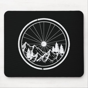 MTB Moderner Schwarzer Mountainbike-Pfad Mousepad