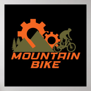MTB Modernes Downhill-Mountainbike Poster