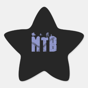 MTB Mountain Bike Radfahren Stern-Aufkleber