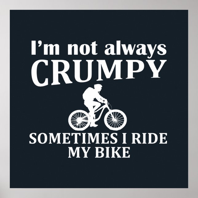 MTB Mountainbike-Humor Lustige Fahrrad-Zitate Poster (Vorne)