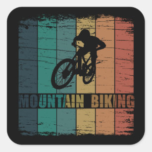 Mtb Mountainbike Vintag Quadratischer Aufkleber