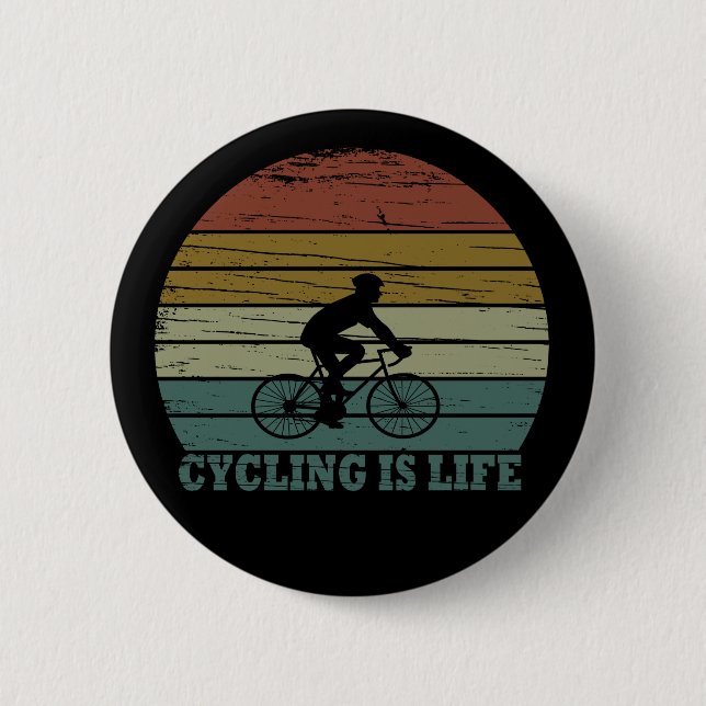 Mtb Mountainbiken Lustiges Radfahren Button (Vorderseite)