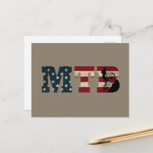 Mtb Patriotische Vintage-Amerikanische-Flagge-Moun Feiertagspostkarte